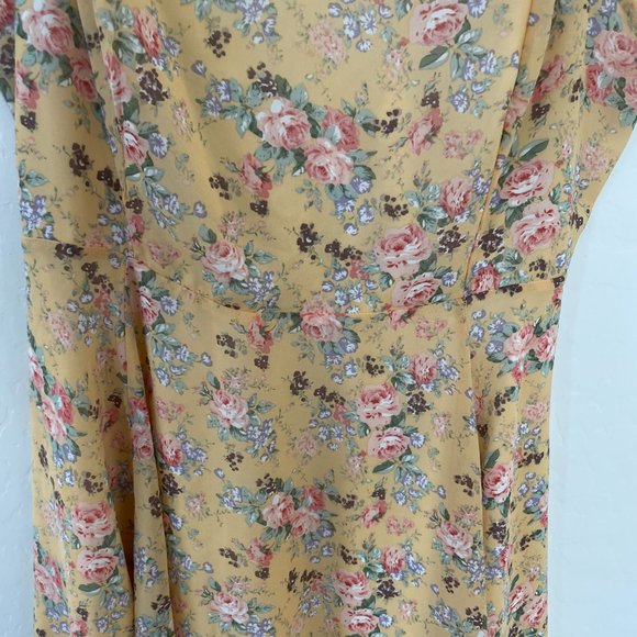 ⭐️ Floral Picnic Summer Tie Bow Adjustable Skater Babydoll Boho Mini Hip Dress - Picture 5 of 8